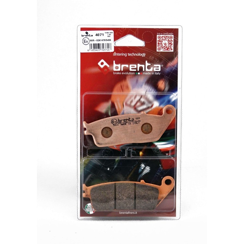Plaquettes de Frein Arrière Brenta pour Triumph Legend 900 TT (98-01) - Métal Fritté - BR4071 Plaquettes de Frein Arrière Brenta pour Triumph Legend 900 TT (98-01) - Métal Fritté - BR4071