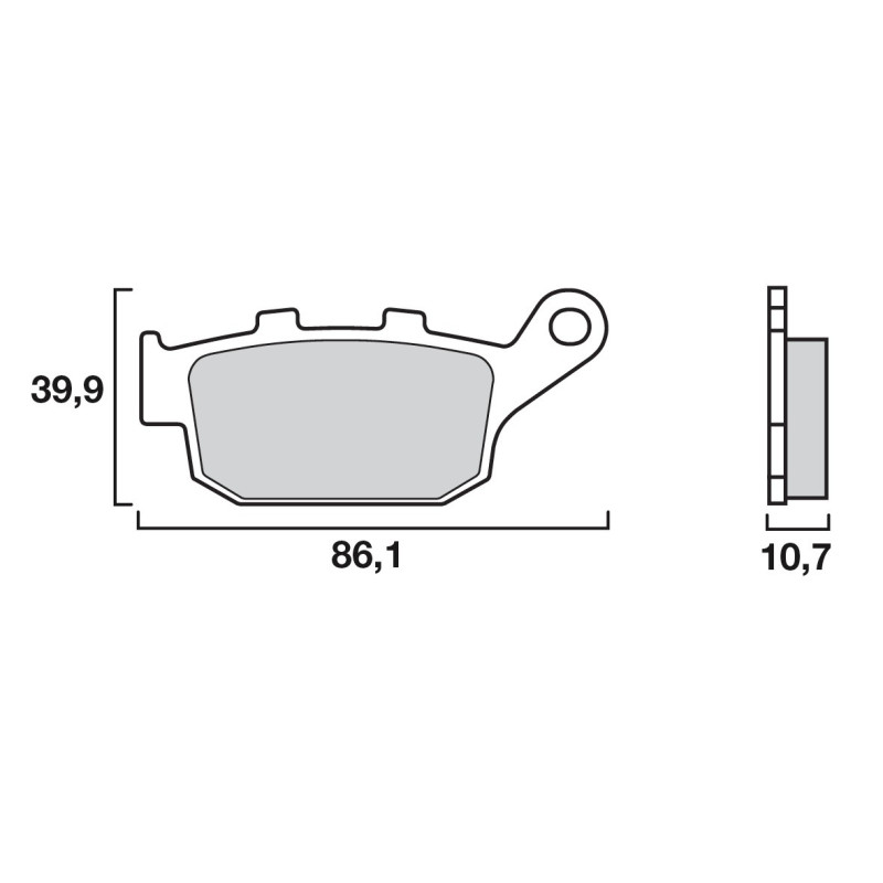 Plaquettes de Frein Arrière Brenta pour Triumph Daytona 675 (06-12) - Métal Fritté - BR4073 Plaquettes de Frein Arrière Brenta pour Triumph Daytona 675 (06-12) - Métal Fritté - BR4073