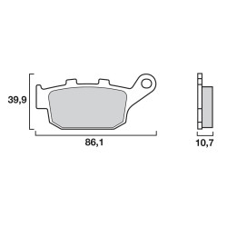 Plaquettes de Frein Arrière Brenta pour Triumph Daytona 650 (02-05) - Métal Fritté - BR4073