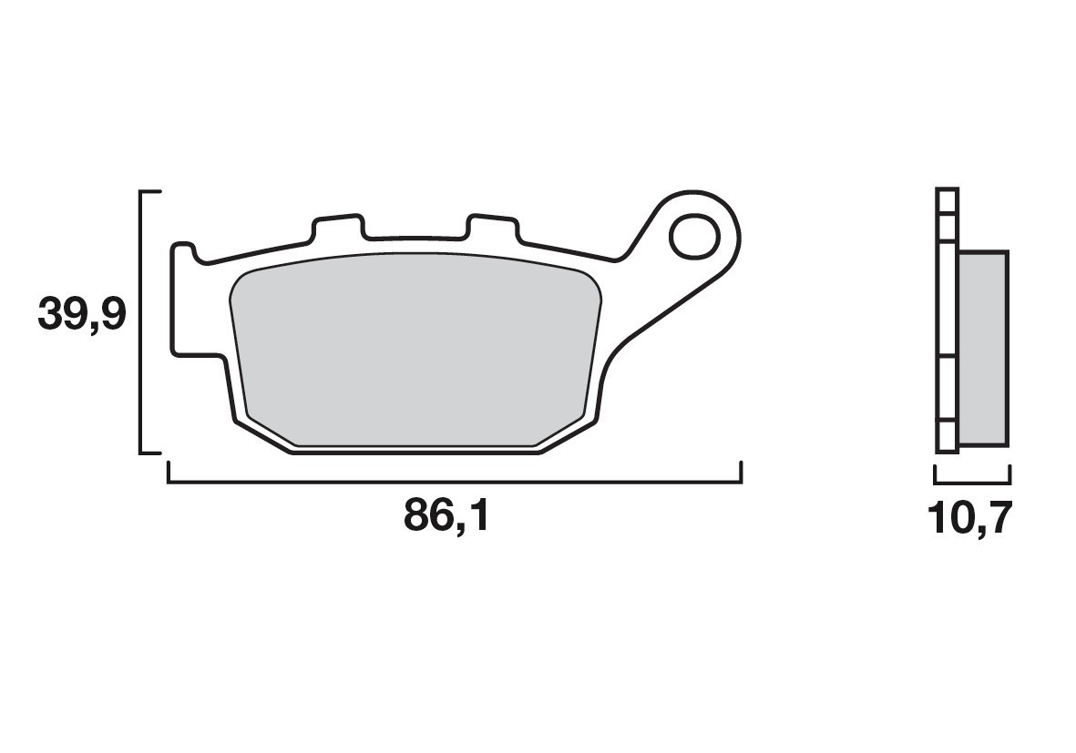 Plaquettes de Frein Arrière Brenta pour Triumph Daytona 600 (02-06) - Métal Fritté - BR4073