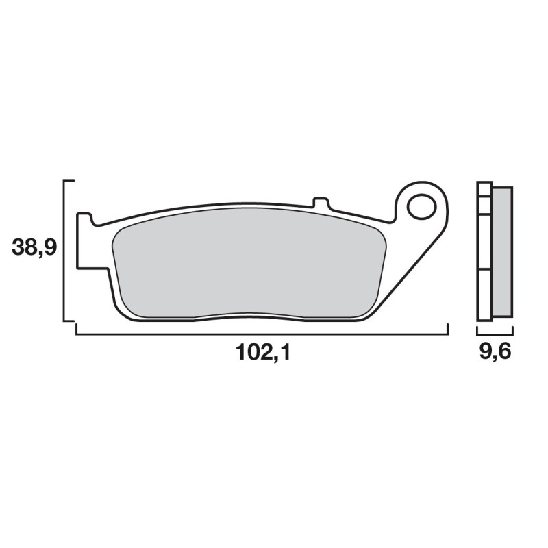 Plaquettes de Frein Arrière Brenta pour Triumph Adventurer 900 (96-01) - Métal Fritté - BR4071 Plaquettes de Frein Arrière Brenta pour Triumph Adventurer 900 (96-01) - Métal Fritté - BR4071