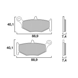 Plaquettes de Frein Arrière Brenta pour Suzuki V-Strom 1050 DE (23-25) - Métal Fritté - BR4131