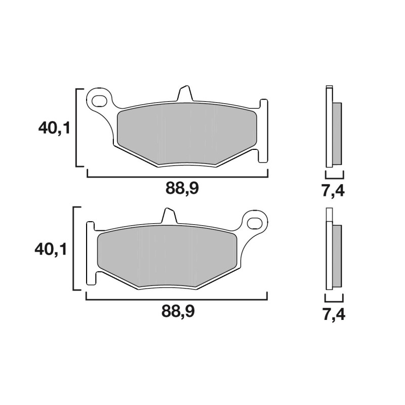 Plaquettes de Frein Arrière Brenta pour Suzuki V-Strom 1050 DE (23-25) - Métal Fritté - BR4131 Plaquettes de Frein Arrière Brenta pour Suzuki V-Strom 1050 DE (23-25) - Métal Fritté - BR4131