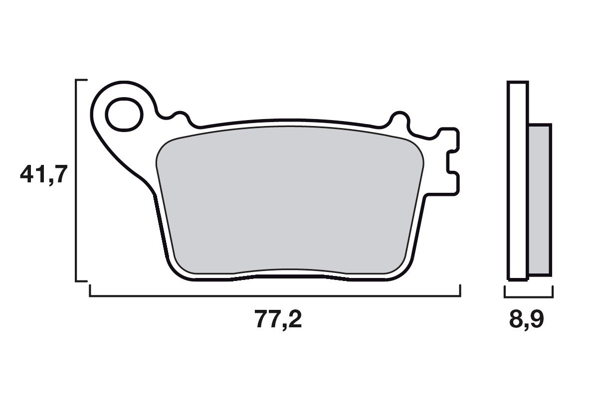 Plaquettes de Frein Arrière Brenta pour Suzuki GSX-R 1000 (09-11) et (17-21) - Métal Fritté - BR4114