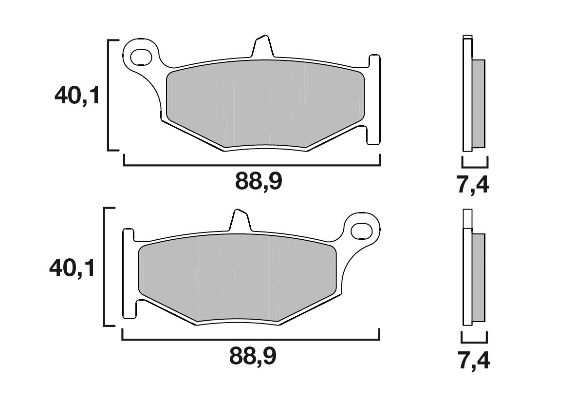 Plaquettes de Frein Arrière Brenta pour Suzuki DL 1000 V-Strom XT (18-20) - Métal Fritté - BR4131