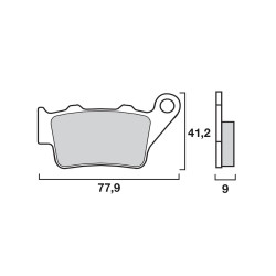 Plaquettes de Frein Arrière Brenta pour Aprilia Dorsoduro 1200 (11-18) - Métal Fritté - BR4088