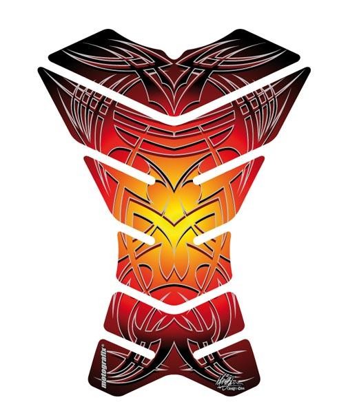 Protection de Réservoir Moto Universel X-3 Tribal Rouge