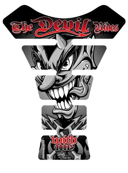 Protection de Réservoir Moto Universel Street DEVIL Noir