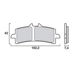 Pack Plaquettes de Frein Avant Brenta pour Ducati Multistrada V4 S (21-25) - Métal Fritté - BR4113