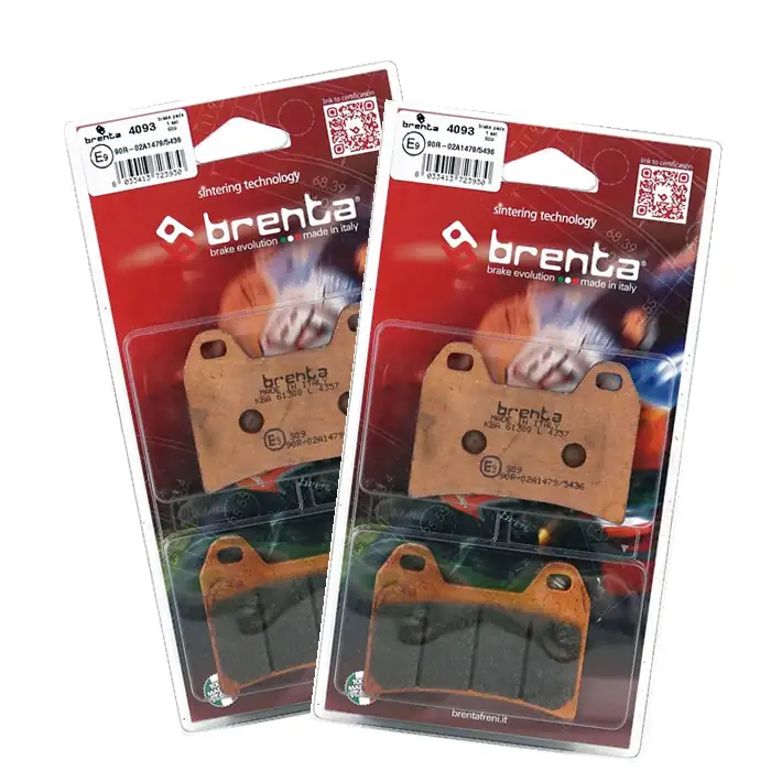 Pack Plaquettes de Frein Avant Brenta pour Husqvarna Norden 901 (22-25) - Métal Fritté - BR4093