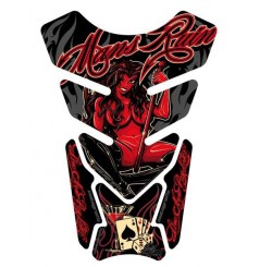 Protection de Réservoir Moto Universel Street MANS RUIN Noir - Rouge