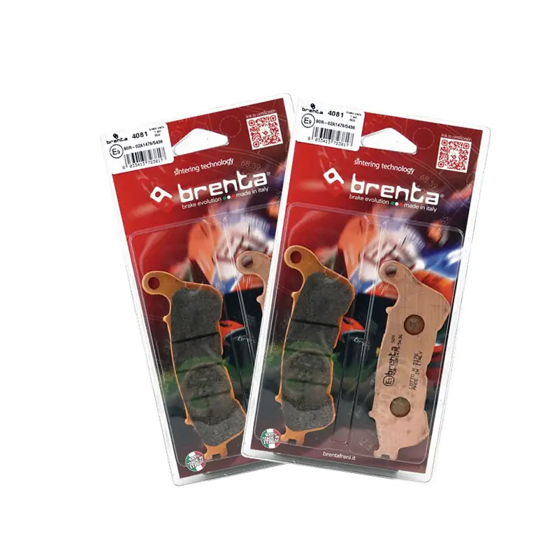 Pack Plaquettes de Frein Avant Brenta pour Honda CBF 600 N et S Abs (08-10) - Métal Fritté - BR4081 Pack Plaquettes de Frein Avant Brenta pour Honda CBF 600 N et S Abs (08-10) - Métal Fritté - BR4081