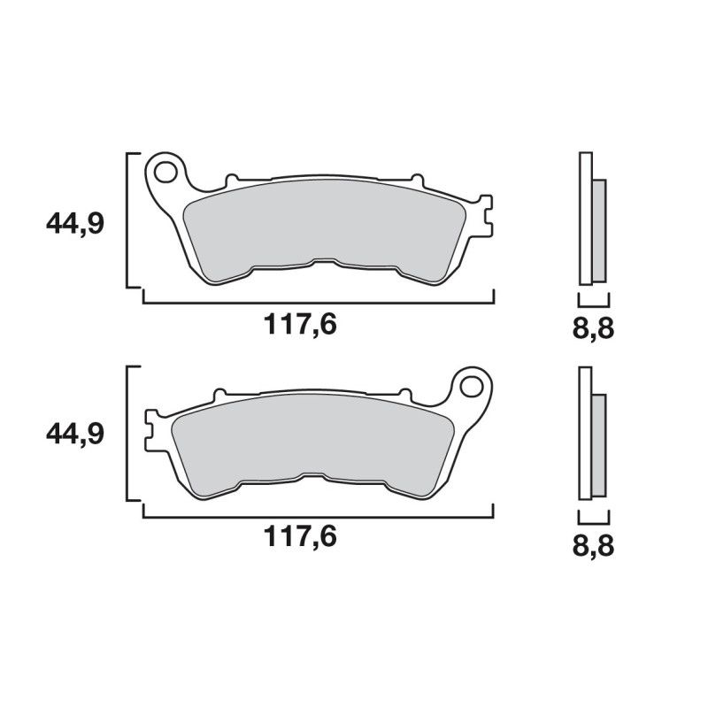 Pack Plaquettes de Frein Avant Brenta pour Honda CBF 600 N et S Abs (08-10) - Métal Fritté - BR4081 Pack Plaquettes de Frein Avant Brenta pour Honda CBF 600 N et S Abs (08-10) - Métal Fritté - BR4081