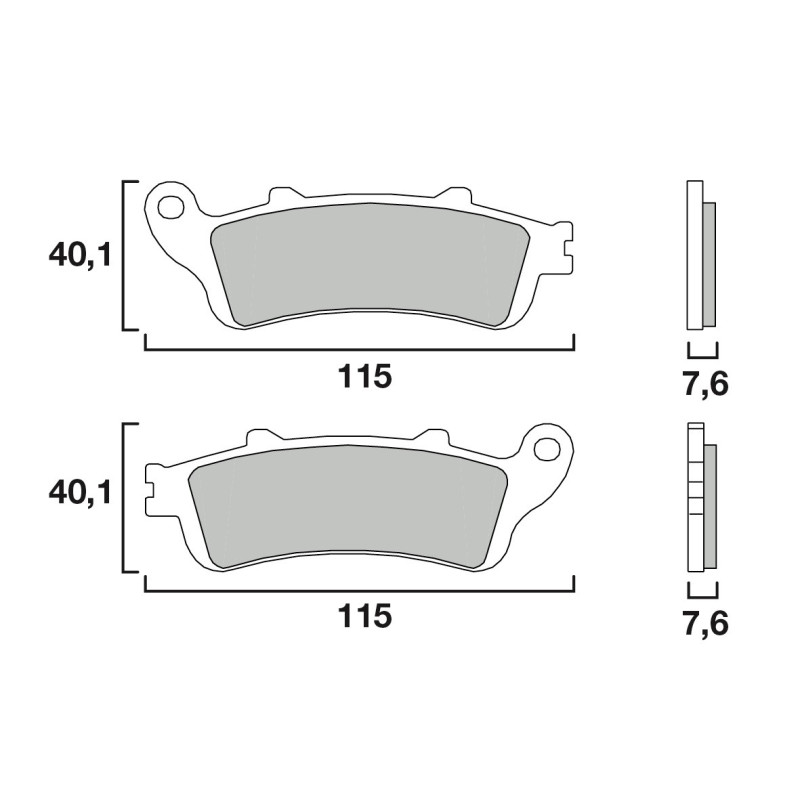 Pack Plaquettes de Frein Avant Brenta pour Honda NT 650 V Deauville (02-05) - Métal Fritté - BR4189