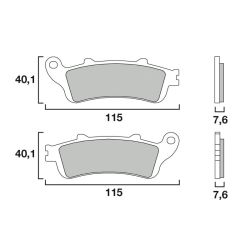 Pack Plaquettes de Frein Avant Brenta pour Honda VFR 750 F (98-01) - Métal Fritté - BR4189