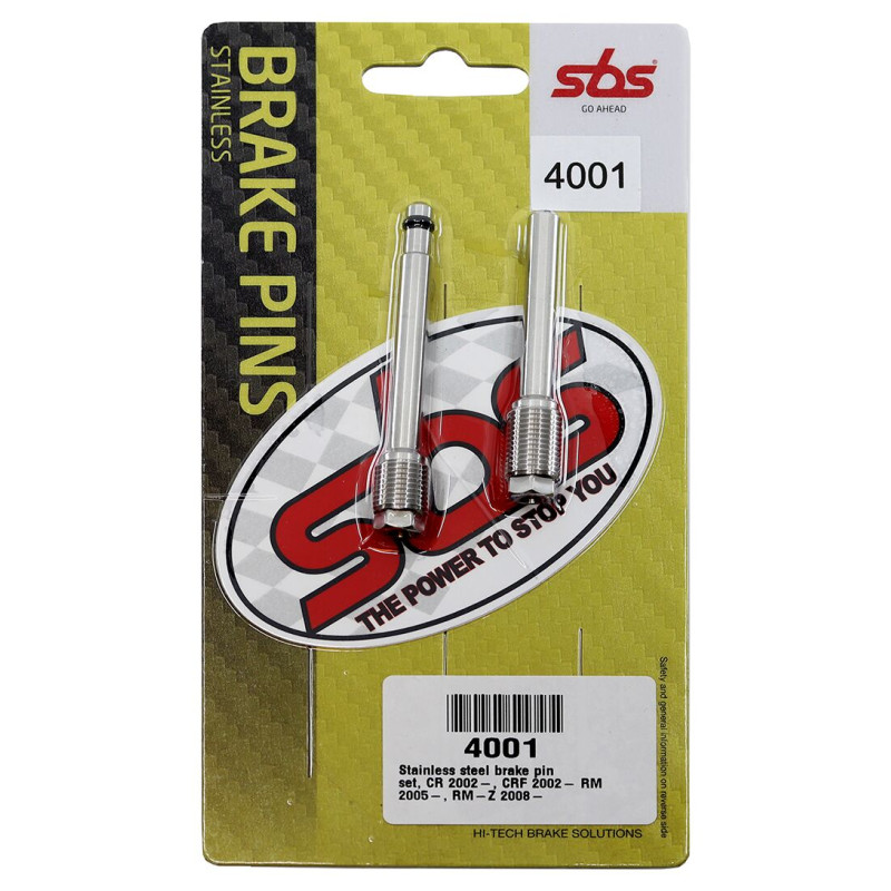 Axes de plaquettes de frein SBS pour Honda CRF 450 RX Supermoto (2018) - 4001 Axes de plaquettes de frein SBS pour Honda CRF 450 RX Supermoto (2018) - 4001