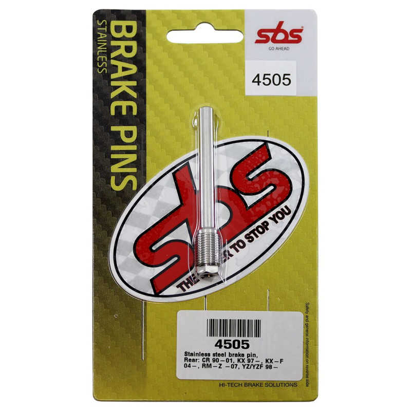 Axes de plaquettes de frein Arrière SBS pour Suzuki RM-Z 450 (05-07) - 4505 Axes de plaquettes de frein Arrière SBS pour Suzuki RM-Z 450 (05-07) - 4505