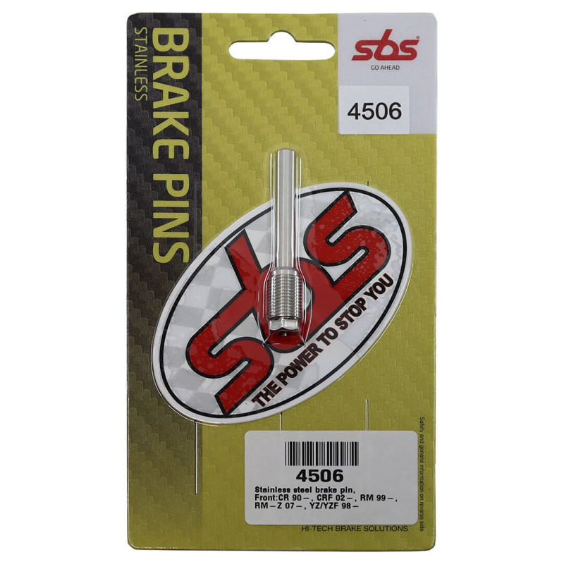 Axes de plaquettes de frein Avant SBS pour Honda CRF 250 R (04-20) - 4506 Axes de plaquettes de frein Avant SBS pour Honda CRF 250 R (04-20) - 4506