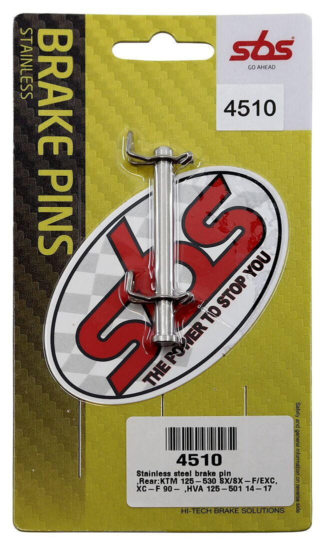 Axes de plaquettes de frein Arrière SBS pour KTM EXC 250 Racing (04-06) - 4510