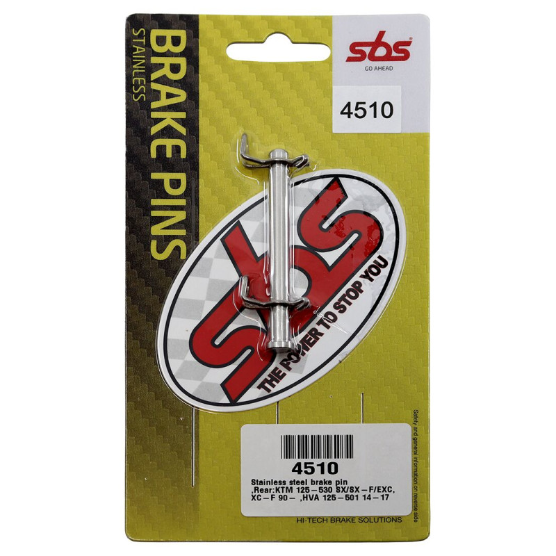 Axes de plaquettes de frein Arrière SBS pour KTM EXC 400 Racing (00-07) - 4510 Axes de plaquettes de frein Arrière SBS pour KTM EXC 400 Racing (00-07) - 4510