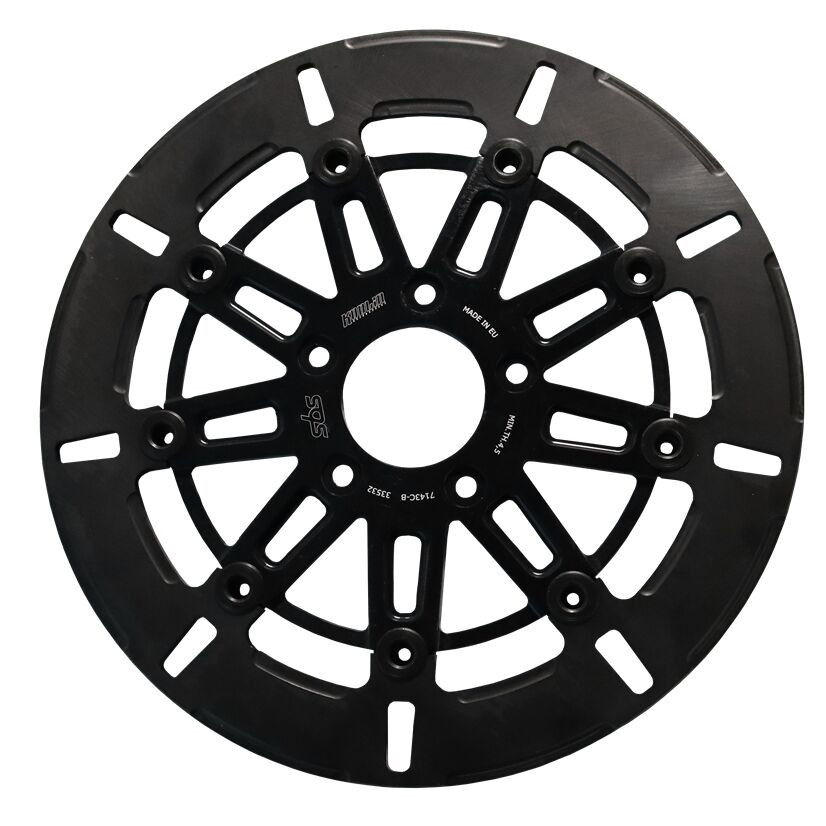 Disque de frein Kodlin Design noir Avant SBS pour Harley Davidson Fxdli 1450 EFI Dyna Low Rider (2006) - 7143C-B
