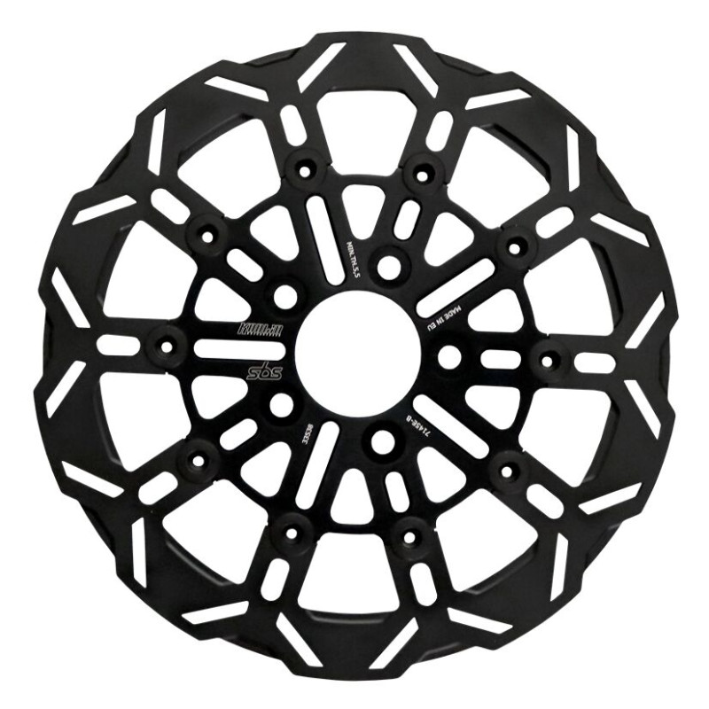 Disque de frein Kodlin Design noir Arrière SBS pour HD Fxdc 1690 Dyna Super Glide Custom (2014) - 7145E-B Disque de frein Kodlin Design noir Arrière SBS pour HD Fxdc 1690 Dyna Super Glide Custom (2014) - 7145E-B