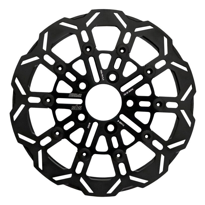 Disque de frein Kodlin Design noir Arrière SBS pour HD Fxdc 1690 Dyna Super Glide Custom (2014) - 7145E-B