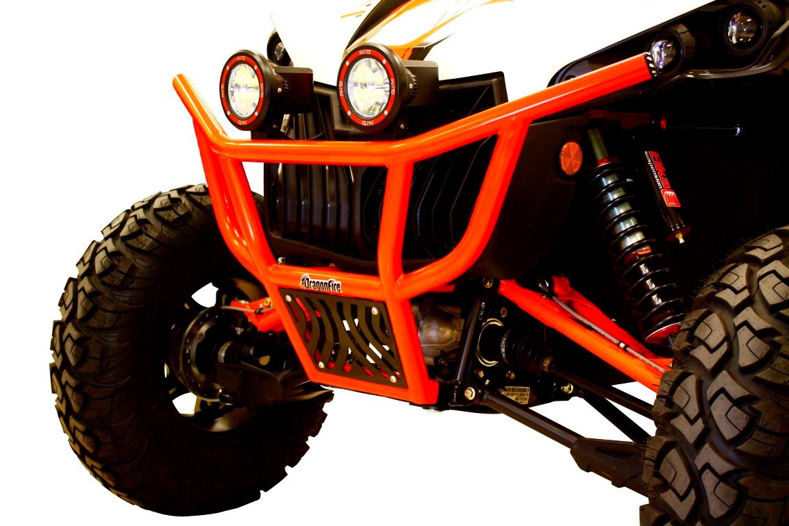 Bumper Avant Rouge DRAGONFIRE pour SSV Can Am MAVERICK 1000 X DS - TURBO (15-17) MAVERICK 1000 (13-17)