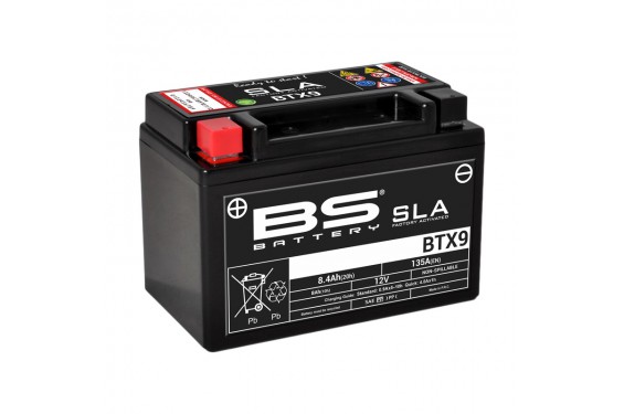 Batterie Moto BS BTX9-SLA  (YTX9-BS)
