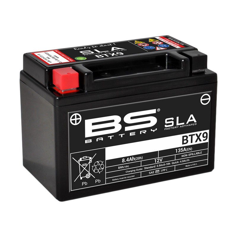 Batterie Moto BS BTX9-SLA  (YTX9-BS)
