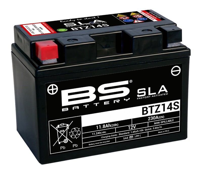 Batterie Moto BS BTZ14S SLA  (YTZ14S / CTZ14S)
