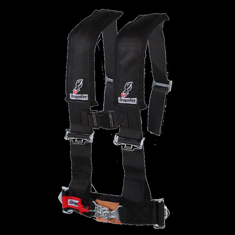 Harnais Noir 4 Points 3" DRAGONFIRE pour SSV