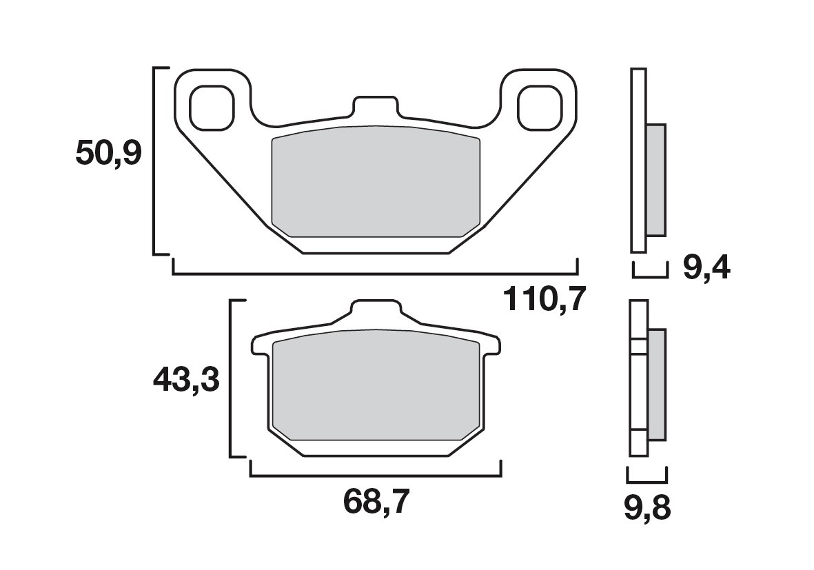 Plaquette de Frein Moto Avant CL Brakes 2285S4 - Organique Route