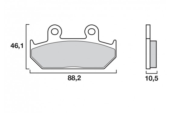 Plaquette de Frein Moto Avant CL Brakes 2248S4 - Organique Route Plaquette de Frein Moto Avant CL Brakes 2248S4 - Organique Route
