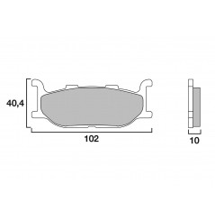 Plaquette de Frein Moto Avant CL Brakes 2391S4 - Organique Route