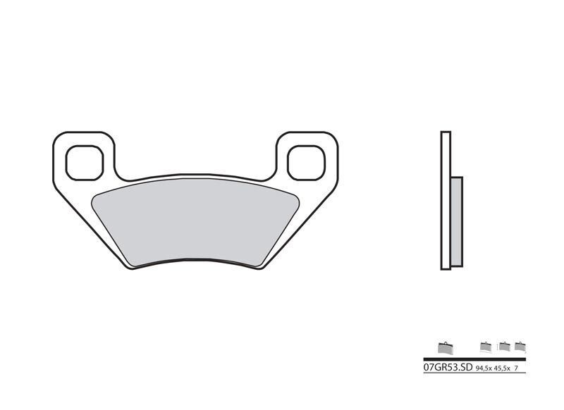 Plaquette de frein Arrière Brembo 07GR53 SD
