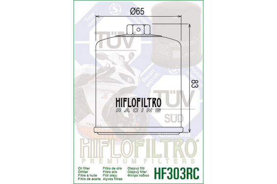 Filtre a Huile Moto HF303