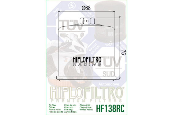 Filtre à Huile Racing HF138RC (Usage Piste)