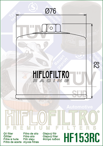 Filtre à Huile Racing HF153RC (Usage Piste)