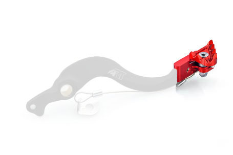 Embout Pliable et Interchangeable Rouge de Pédale de Frein Moto
