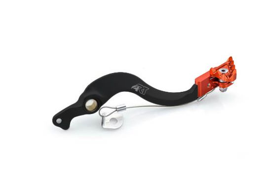 Pédale de Frein Alu Anodisé Noir et Orange ART Moto pour KTM EXC-F250 (08-16) EXC-F350 (12-16)