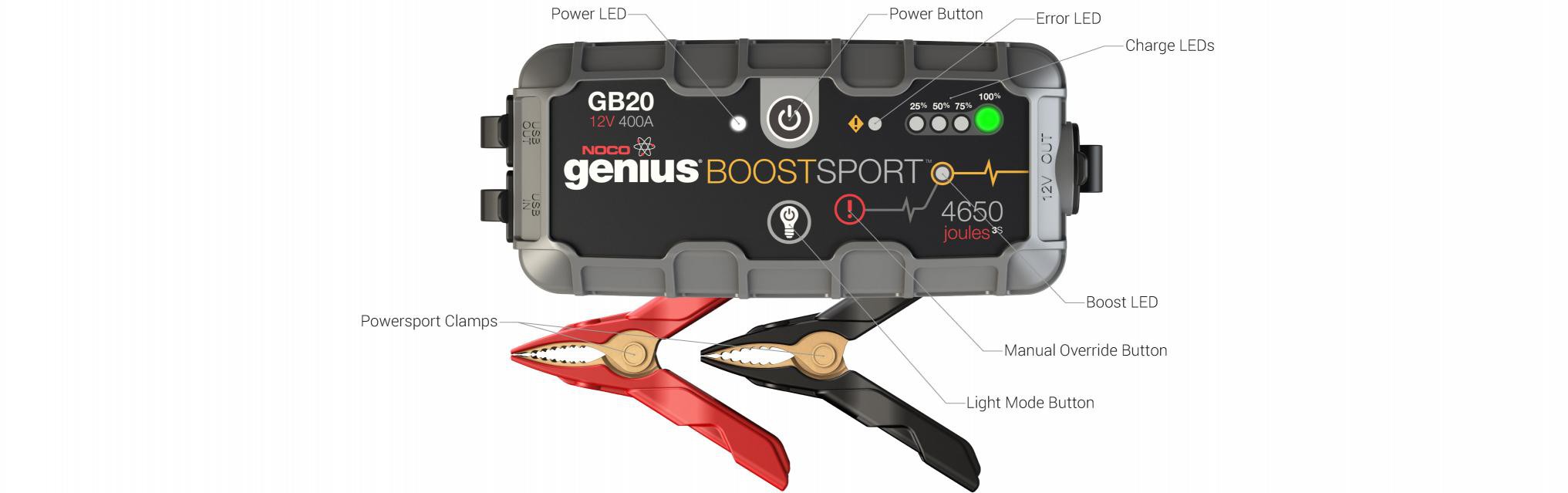 Booster de Batterie Moto NOCO GENIUS GB20 12v - 400A
