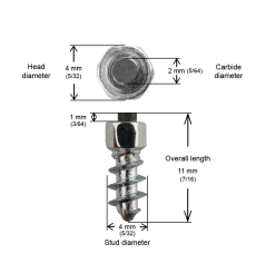 Crampons Vissables IGRIP ST11 11mm x 150pcs pour Pneus Quad - SSV