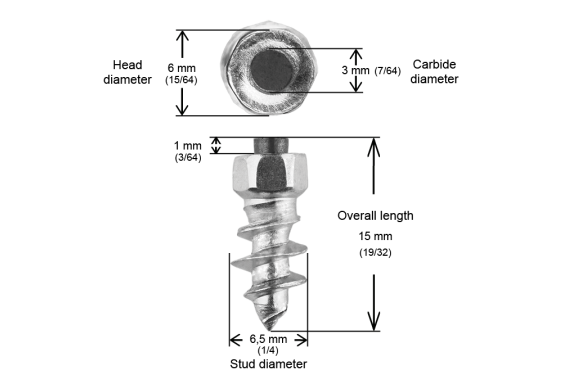 Crampons Vissables IGRIP ST15 15mm x 150pcs pour Pneus Quad - SSV Crampons Vissables IGRIP ST15 15mm x 150pcs pour Pneus Quad - SSV