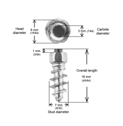 Crampons Vissables IGRIP ST18 18mm x 150pcs pour Pneus Quad - SSV