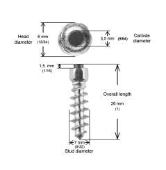 Crampons Vissables IGRIP ST25 25mm x 150pcs pour Pneus Quad - SSV