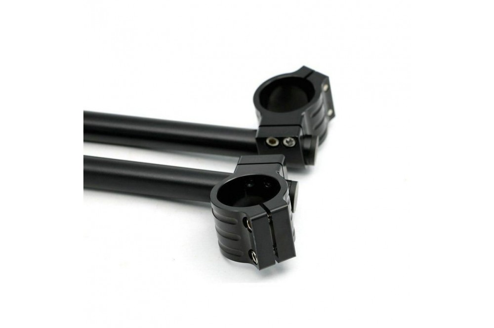 Demi-Guidon Moto Racing Aluminium 48mm - Bracelet CNC Anodisé Position 10°