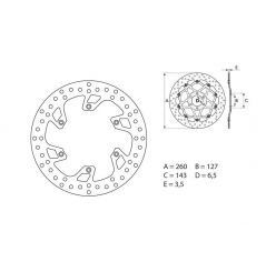 Disque de Frein Avant Moto Brembo pour KTM SX520 (00-02) SX525 (03-08)