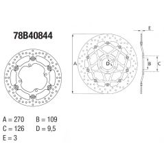 Disque de Frein Avant Brembo pour KXF 250 (06-08) KXF 450  (06-18)