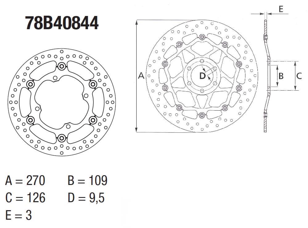 Disque de Frein Avant Brembo pour KXF 250 (06-08) KXF 450  (06-18)